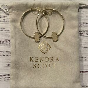 Kendra Scott Gold Oval Accent Hoops